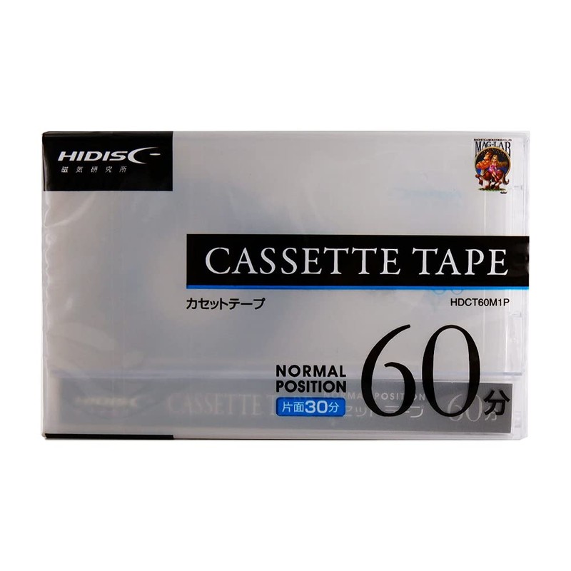 HIDISC Music Cassette Tape, Normal Position, 60 Minutes, 1 Roll