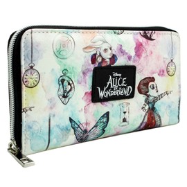Alice In Wonderland Through the Looking Glass White Purse / Wallet