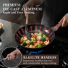 Kikcoin 16Pcs Pots and Pans Set Nonstick Ceramic Cookware Sets