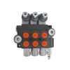 waltyotur Monoblock Hydraulic Directional Control Valve, 3 Spool 13 GPM