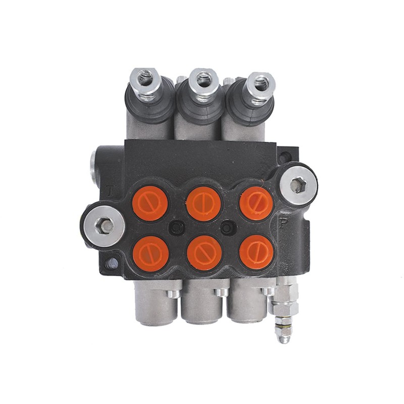 waltyotur Monoblock Hydraulic Directional Control Valve, 3 Spool 13 GPM