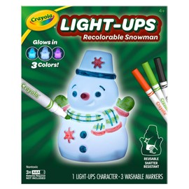 Crayola Light-Ups - Snowman, Light Up Snowman Toy, Reusable Holiday Craft, Light Up Snowman Decoration for Indoors