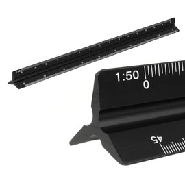Ruler Aluminium Triangular Ruler 1: 20, 1: 25, 1: 50, 1: 75, 1: 100, 1: 150, 30 cm Triangular Triangular Ruler Laser Engraved
