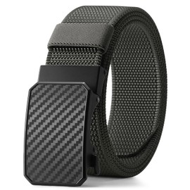 SENDEFN Men's Tactical Belt Men's Ratchet Automatic Buckle for Nylon, Fabric Belt Men's Wide 38 mm, Size Adjustable Belt, gray