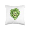 Iceberg Lettuce Caricature Throw Pillow