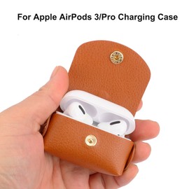 Bocasal Case for AirPods Pro AirPods 3 Charging Case, Soft Leather Protective Cover with Keychain Clip Ring Loop for Air Pods Pro 1st (2019) / Air Pods Pro 2nd (2022) / Air Pods 3 Men Women (Brown)