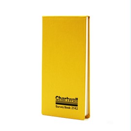 Exacompta - Ref 2142Z - Chartwell - Dimensions Casebound Survey Book - 106 x 205mm in Size, Lined Rulings, Numbered Sheets - Suitable for Use Outdoors & in Wet Conditions - Yellow