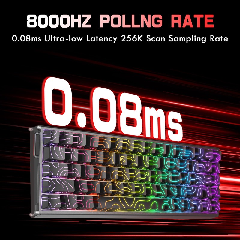 ATTACK SHARK X68MAX HE 60% Wired Magnetic Switch Keyboard,Full Aluminum