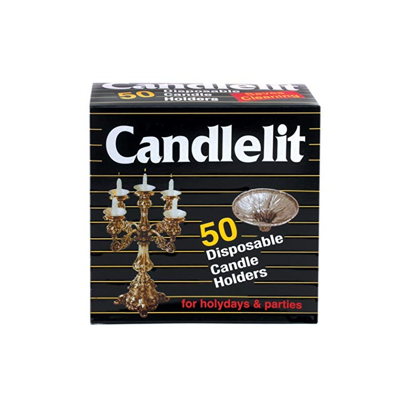 Candlelit Aluminum Candle Holders - Disposable - 50 Pcs.
