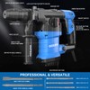 AZZUNO 1-1/4" SDS-Plus 15Amp Heavy Duty Rotary Hammer Drill, 4