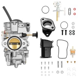 Carburetor Fits Yamaha 1987-1990 & 1992-1995 Moto-4 350 YFM350 | 1987-2004 Warrior 350 YFM350 | 1987-1998 Big Bear 350 YFM350 | 1996-1998 Kodiak 400 YFM400 Atv Carb with Bolt Air intake Manifold