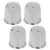 CNNELL 4pcs Push Through Chrome Wheel Center Caps Fit 3.18"