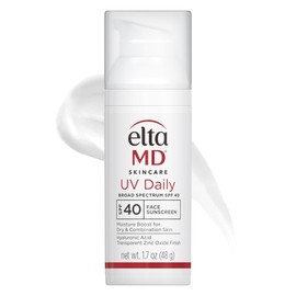 EltaMD UV Daily SPF 40 Face Sunscreen Moisturizer with Zinc Oxide, Daily Face Moisturizer with SPF, Sunscreen, For Dry Skin 1.7 oz Pump