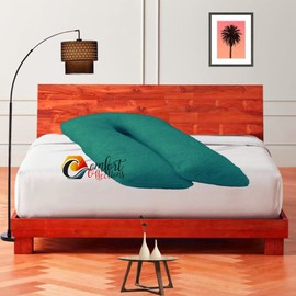 Teddy Fleece Full Body 9FT U Shaped Orthopaedic Pillowcase Cover With Zip Maternity Nursing Pregnancy Super Soft Snug Cuddles 9 Feet Pillowcase U Cover Teal 75cm x 135cm Approximate