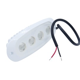 T-H Marine Super Bright LED Boat Spreader Light - Oval Recessed Mount Flood Light for T-Top & Deck - Waterproof Powder Coated Aluminum Housing - Energy Efficient Marine Lighting - White