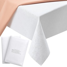 VitalCozy 2 Pack Deluxe Heavy Duty Vinyl Table Pad, Waterproof Cushioned Table Protector with Flannel Backing Vinyl Table Pad Protects Table from Spills and Scratches(52" X 90", Rectangle)