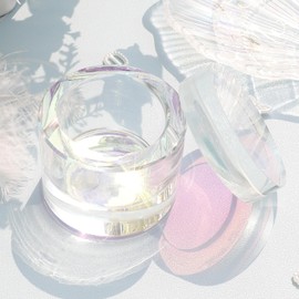 BOMOQING Nail Dappen Dish with Lid, Crystal Monomer Dish for Acrylic Nails, 35ml Monomer Holder Container for Holding Acrylic Liquid & Powder, Glass Crystal Cup for Acetone for Nail Decor(Colorful)