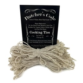 Butchers Code Rotisserie Cooking Ties – 50 Heat-Safe Cotton Elastic Loops | Trussing Twine for Chicken, Turkey, Meat, Roast, Grill, Oven Use