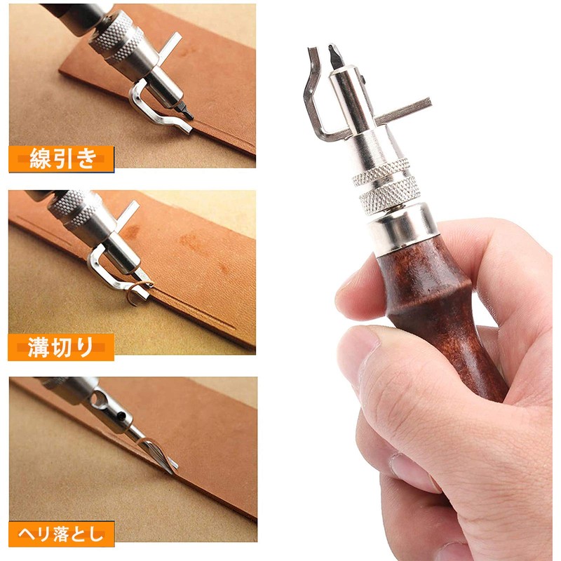 GOOMAND Craft Leather Tools Stitching Groove DIY Leather Craft Tool