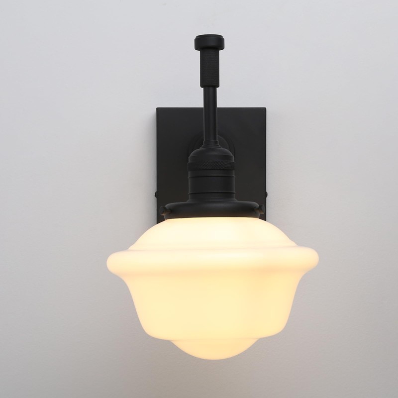Pathson Vintage Milk White Wall Sconce, On Off Switch Design,
