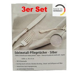 Generisch Silver Cleaning Cloth Silver Cleaning Cloth Silver Coins Polishing Cloth Cotton 30 x 35 cm Pack of 3
