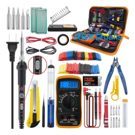 REXQualis Kit De Soldador Con Temperatura Regulable Soldadura Para Cautin Estaño Multímetro Digital RQ-SIK-H1