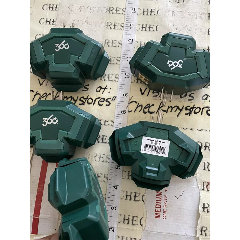 AuctionFuel 5X New 360 Electrical 3-Outlet Power Hub Adapter Green