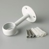 SAYAYO Curtain Pole Holder Ceiling Mount White with Screws for
