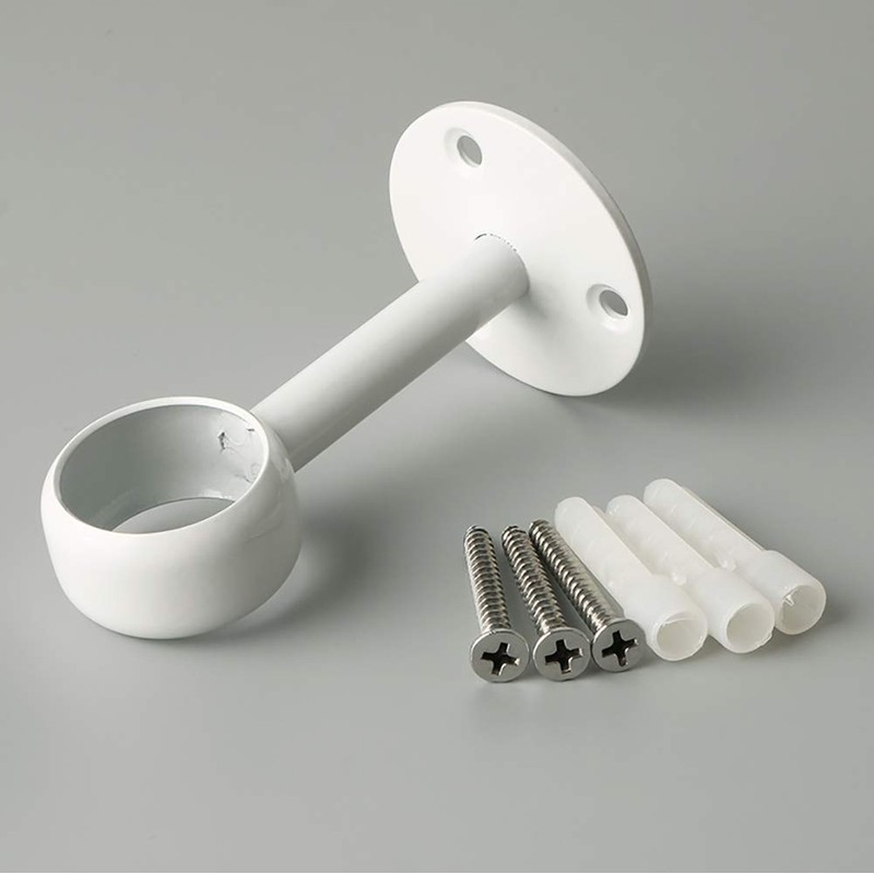 SAYAYO Curtain Pole Holder Ceiling Mount White with Screws for