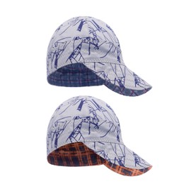 BOCOMAL Welding Cap Flame Resistant CAT2 Midweight Printed 6 pannel Welder Caps-2 pack, Grey-2 Pack, 7 1/8