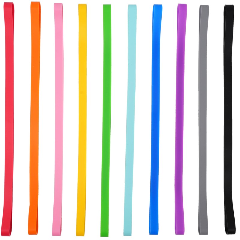 Rubber Bands Silicone 10 Pcs 12inch Elastic Bands for Notebook