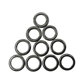 Heavy Duty Stainless Steel Smooth Fishing Ring Fish Kit Tackle Swivel Connector Jigging Saltwater Lures Baits Hooks High Strength Unbreakable Solid O Rings (Stainless steel/50Pack, 11.5mm)