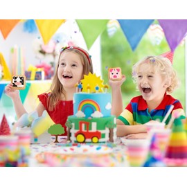 Farm Animal Cookies 24 Pack Party Favors Decorated Bulk | INDIVIDUALLY WRAPPED Sugar Cookies | Barn Yard Baby Shower Birthday Party | Peanut & Nut Free | Barn Tractor Pig Cow Chicken Treats