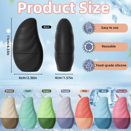 Silicone Facial Ice Cube Roller Massager, Facial Beauty Care Tool, Reusable Face Ice Mold - Brighten Skin, Reduce Puffiness for Face & Eyes (Pink)