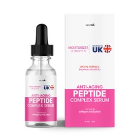 Peptide Serum - Complex Peptide Face Serum, Improves Skin Elasticity + Collagen Booster - Anti-Aging Skin Serum - Moisturizes & Smoothens (30ml)