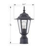 WISBEAM Outdoor Post Light, Pole Lantern, E26 Base 60W Max,