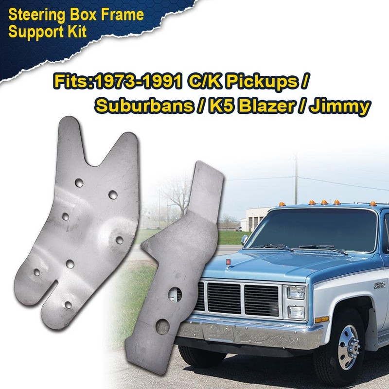 CHEDA Steering Box Frame Support Kit, Compatible with 73-87 Chevy