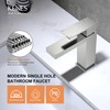 KENES Single Handle Bathroom Sink Faucet, Brushed Nickel Vanity Faucet