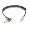 deleyCON PREMIUM 2m (6.6 ft) jack spiral cable - 90°