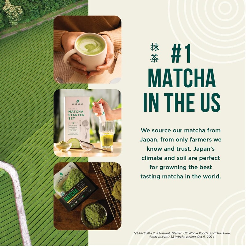 Jade Leaf Matcha Organic Japanese Matcha Green Tea Powder -