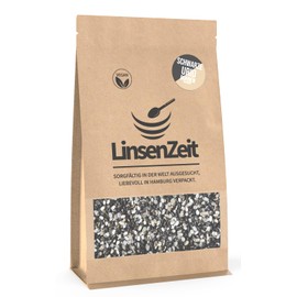 LinsenZeit - Black Urid Beans Halved 600 g - Urid Dal Chilka - Urad Dal - Unique Protein Source - Vegan, No Additives & Premium Quality