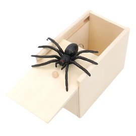 Spider in Box, 1 Piece, Spider Prank Box, Wooden Prank Box, Spider Prank Box, Spider Scare Box for Children, Adults, Party