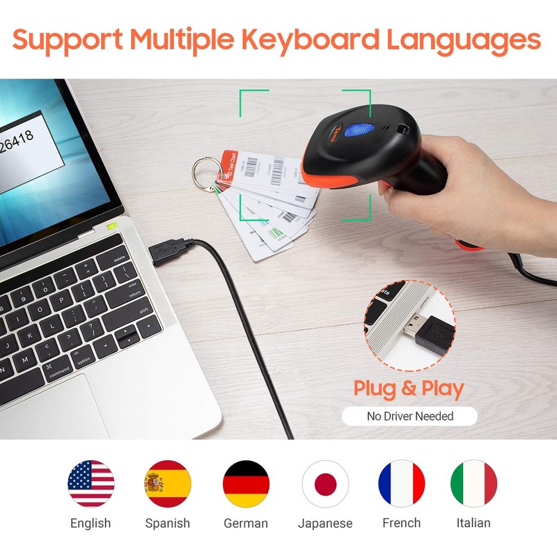 Tera Pro 3 in 1 Bluetooth CCD Barcode Scanner 2.4G