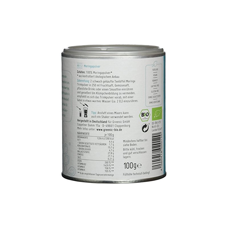 Greenic Moringa Superfood Drinking Powder 100 g