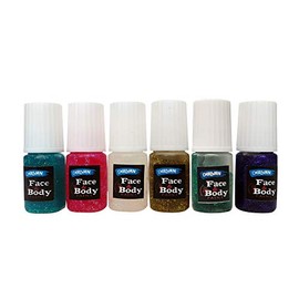 デリバン フェイス&ボディペイント 4ml ミニボトル グリッター色 6色セット 50000726