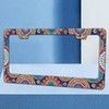 Mandala Flowers License Plate Frame Floral Print License Plate Holders
