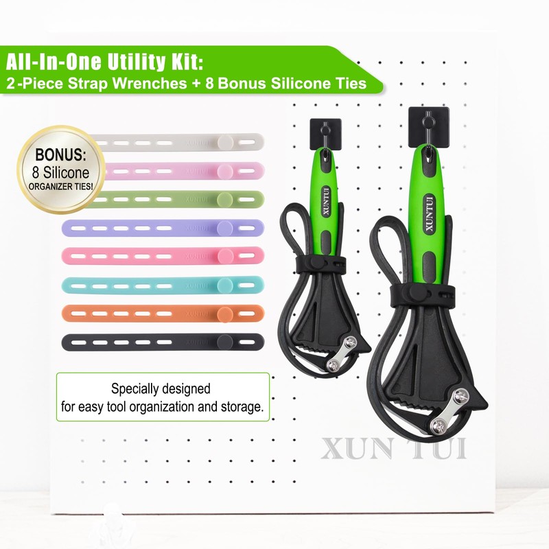XUNTUI 2-Pack Strap Wrench Set (4" & 6") - Heavy