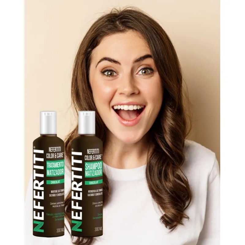 Shampoo Y Tratamiento Matizador Con Queratina - Nefertiti