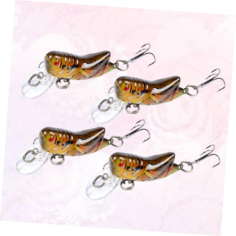Kisangel 4pcs Simulation Fishing Baits Realistic Lure for Crucian Carp