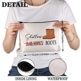 PWHAOO Book Inspired Gift Shallans Boots Makeup Bag Kaladins Boots Cosmetic Bag Bookish Gift (Shallans Boots M)
